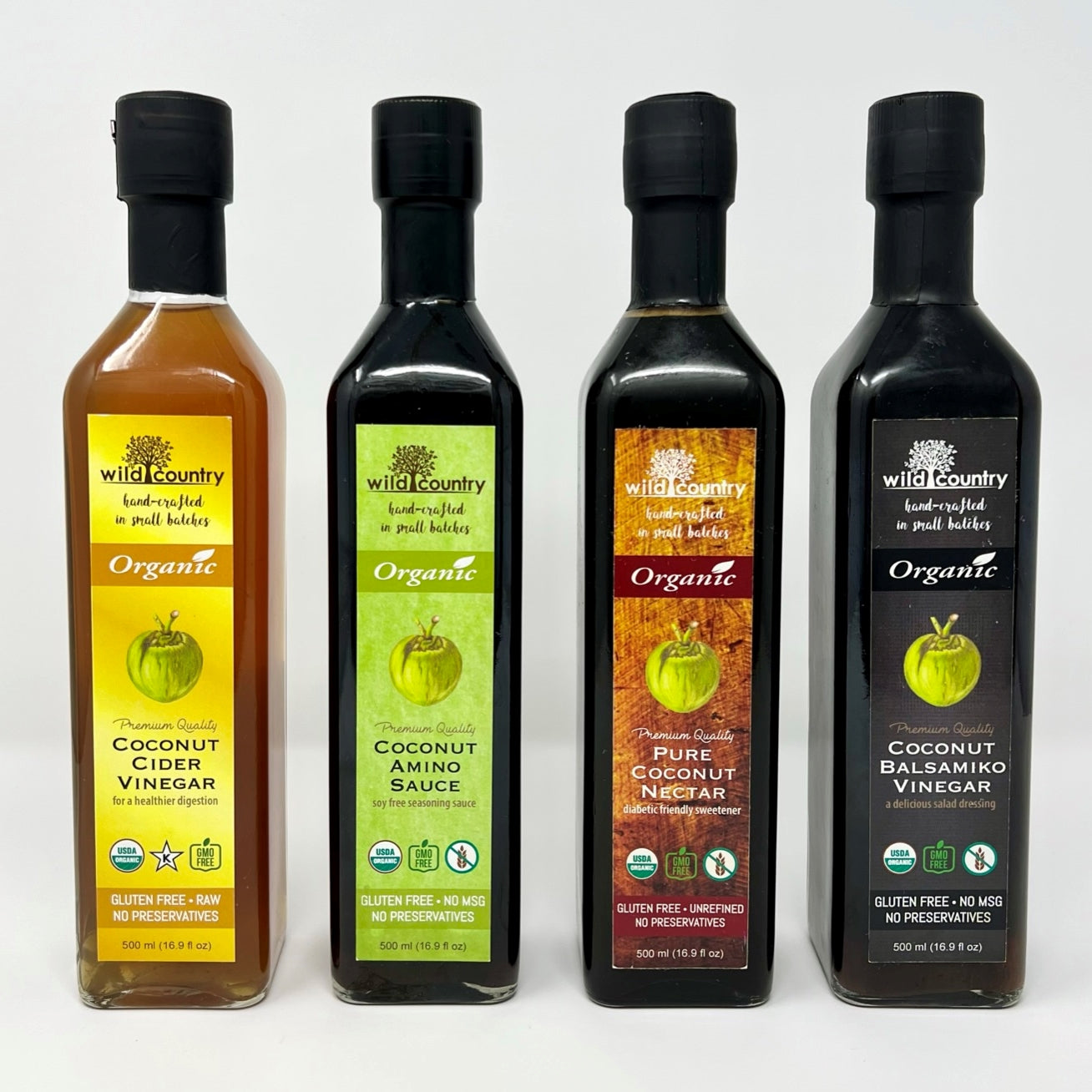 Wild Country Organic Coconut Balsamiko / Balsamic Vinegar 16.9 Fl Oz / 500mL Probiotics