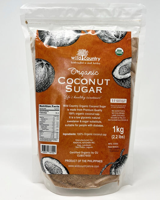 Wild Country Organic Coconut Sugar 1 Kg / 2.2 lbs