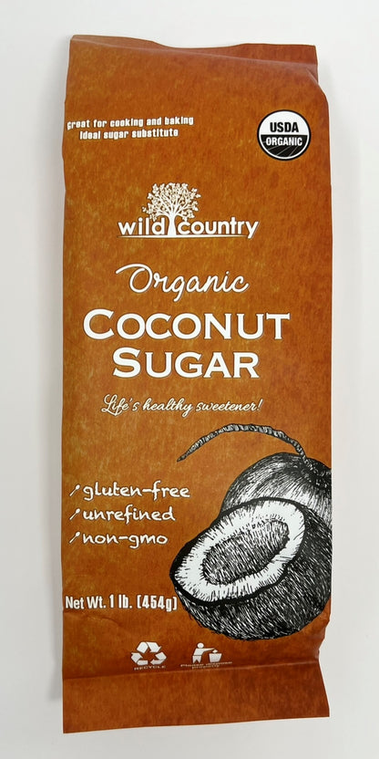 Wild Country Organic Coconut Sugar 1 pound / 1 lb