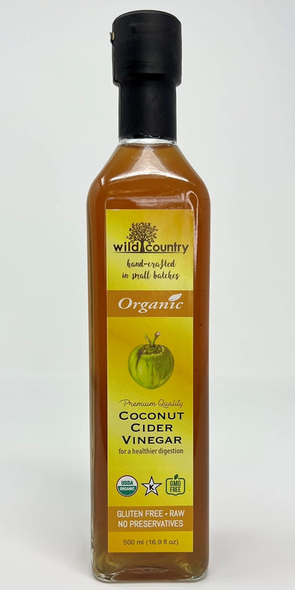 Wild Country Organic Coconut Cider Vinegar 16.9 Fl Oz / 500mL Apple Cider Vinegar Alternative