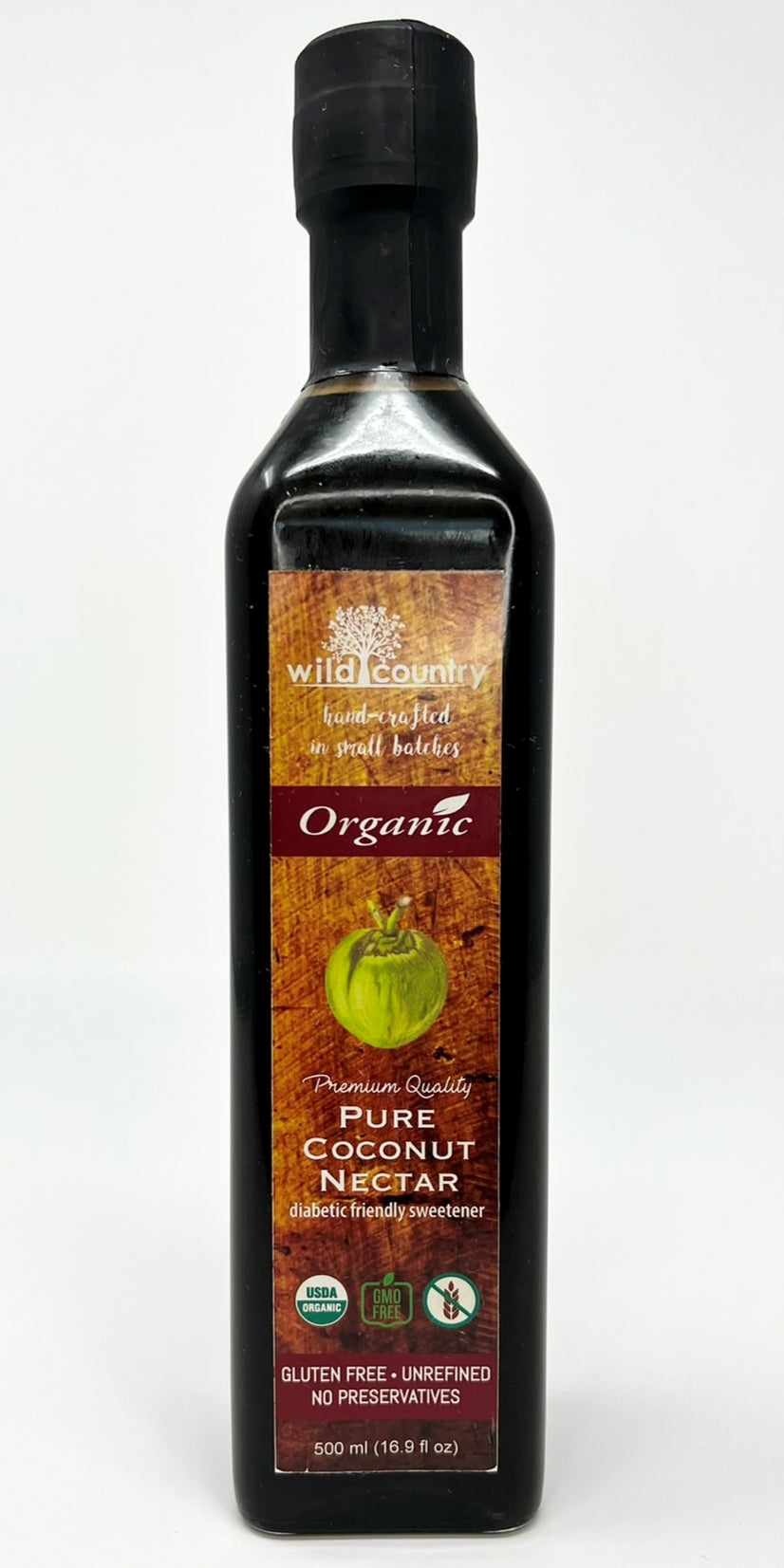 Wild Country Organic Pure Coconut Nectar 16.9 Fl Oz / 500mL Sweetener & Sauce